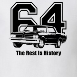 1964 Gto Side View With Year Slogan Light Color T Shirt