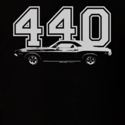 1970 Challenger Side View With Engine Size Dark Color T Shirt