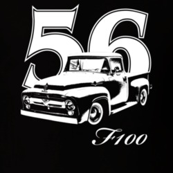 1956 F100 Side View With Year And Model Dark Color T Shirt