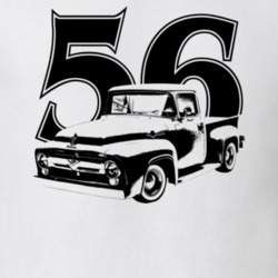 1956 F100 Side View With Year Light Color T Shirt