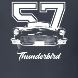 1957 Thunderbird Grill View With Year And Model Dark Color T Shirt