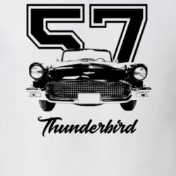 1957 Thunderbird Grill View With Year And Model Light Color T Shirt