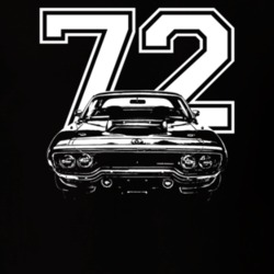 1972 Roadrunner Grill View With Year Dark Color T Shirt