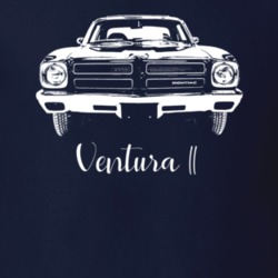 1972 Ventura Grill View With Model 2 Dark Color T Shirt