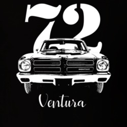 1972 Ventura Grill View With Year And Model Dark Color T Shirt