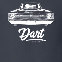 1969 Dart Grill View With Model And Specs Dark Color T Shirt