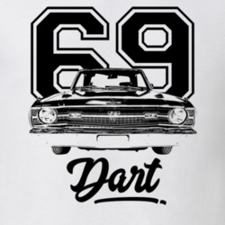 1969 Dart Grill View With Year And Model Light Color T Shirt