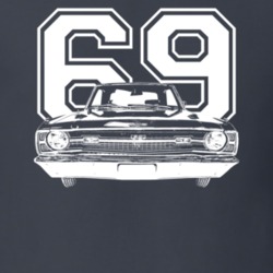 1969 Dart Grill View With Year Dark Color T Shirt