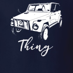 1973 Thing Side View With Model Dark Color T Shirt