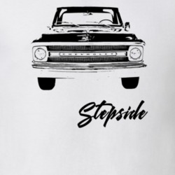 1970 C10 Stepside Grill View With Stepside Light Color T Shirt