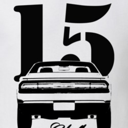 2015 Challenger Rear View With Year And Model Light Color T Shirt