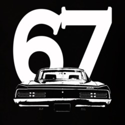 1967 Gto Rear View With Year Dark Color T Shirt