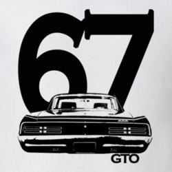 1967 Gto Rear View With Year And Model Light Color T Shirt