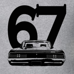 1967 Gto Rearview With Year Light Color T Shirt