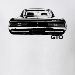 1967 Gto Rear View With Model Light Color T Shirt