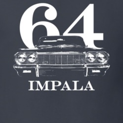 1964 Impala Ss Grill View With Year And Model Dark Color T Shirt