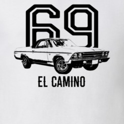 1969 El Camino Side View With Year And Model Light Color T Shirt