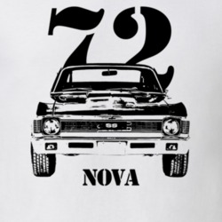 1972 Nova Grill View With Year And Model Dark Graphics T Shirt