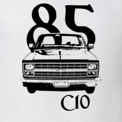 1985 C10 Grill View With Year And Model Light Color T Shirt