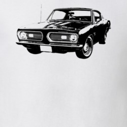1968 Barracuda Side View Light Color T Shirt