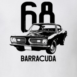1968 Barracuda Side View With Year And Model Light Color T Shirt