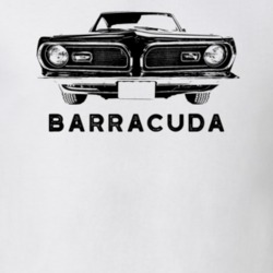 1969 Barracuda Grill View With Model Light Color T Shirt
