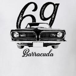 1969 Barracuda Grill View With Year And Model Light Color T Shirt
