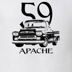 1959 Apache Side View With Year And Model Light Color T Shirt