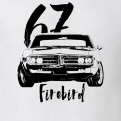 1967 Firebird Grill View With Year And Model Light Color T Shirt