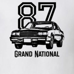1987 Grand National Side View With Year And Model Light Color T Shirt