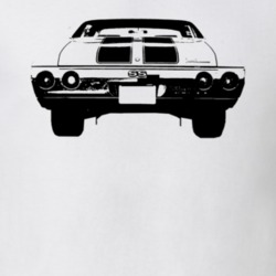 1972 Chevelle Rear View Light Color T Shirt