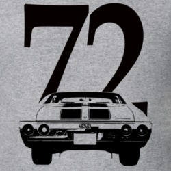 1972 Chevelle Rear View With Year Light Color T Shirt