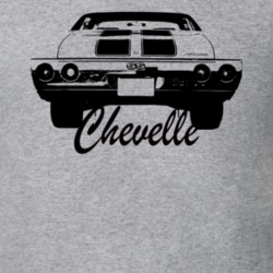 1972 Chevelle Rear View With Model Light Color T Shirt