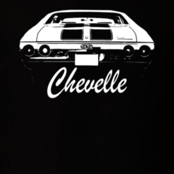 1972 Chevelle Rear View With Model Name Dark T Shirt