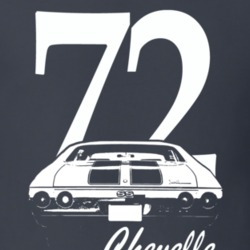 1972 Chevelle Rear View With Year And Model Dark T Shirt