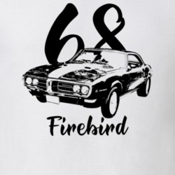 1968 Firebird Side View With Year And Model Light Color T Shirt