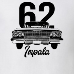 1962 Impala Wagon Grill View With Year And Model Light Color T Shirt