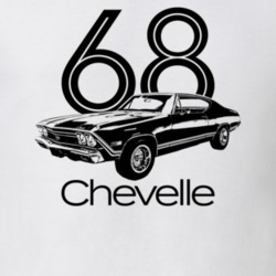 1968 Chevelle Side View With Year And Model Light Color T Shirt