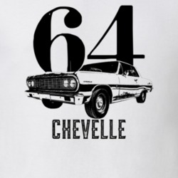 1964 Chevelle Side View With Year And Model Light Color T Shirt