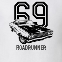 1969 Roadrunner Side View With Year And Model Light Color T Shirt