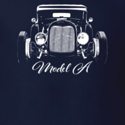 1928 Model A Grill View With Model Dark Color T Shirt