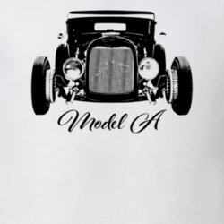 1928 Model A Grill View With Model Light Color T Shirt