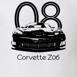 2008 Corvette Z06 Grill View With Year And Model Light Color T Shirt