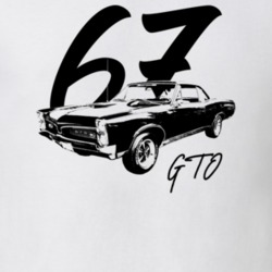 1967 Gto Side View With Year And Model Light Color T Shirt