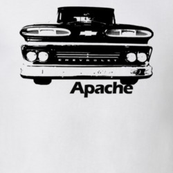 1960 C10 Apache Grill View With Model Name White T Shirt