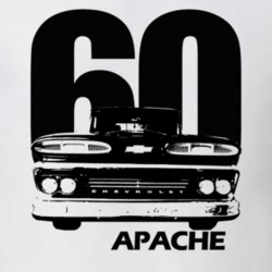 1960 C10 Apache Grill View With Apache Model Name And Year White T Shi