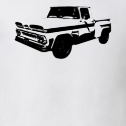 1960 C10 Apache Side View Pickup Truck White T Shirt