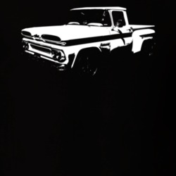 1961 Apache C10 Pickup Side View Black T Shirt