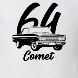 1964 Comet Side View With Year And Model Light Color T Shirt