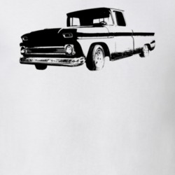 1962 C10 Apache Pickup Side View White T Shirt